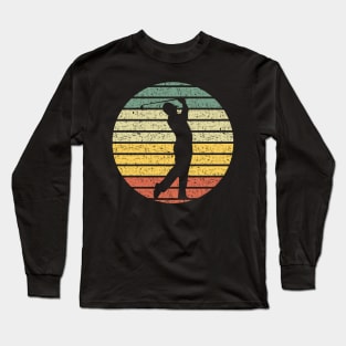 Vintage Golfer Silhouette Long Sleeve T-Shirt